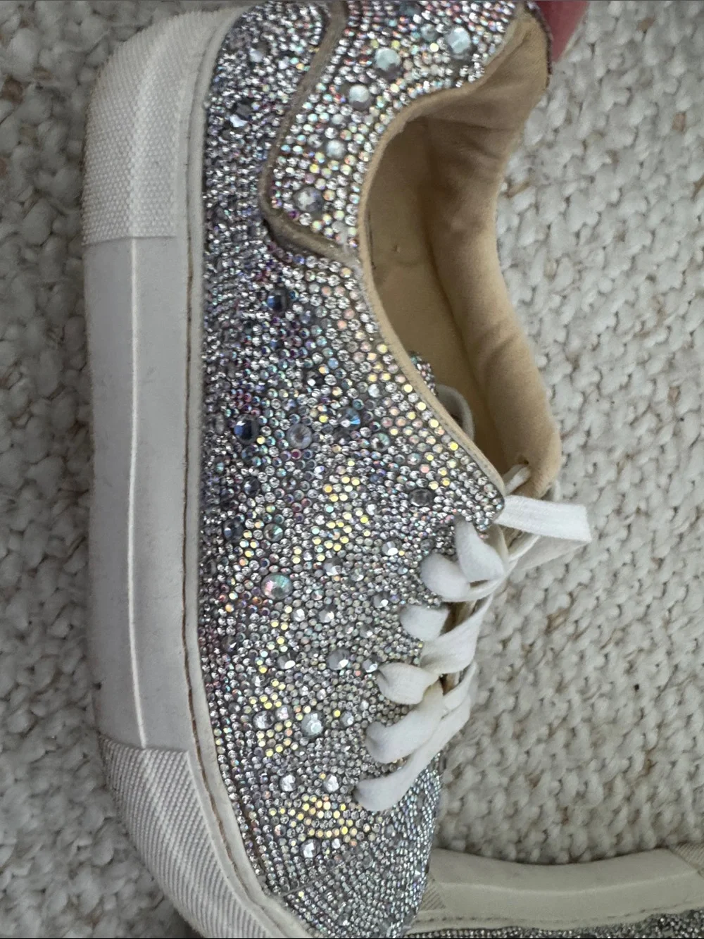Betsey Johnson Sidny Crystal Pave’ Platform sneaker